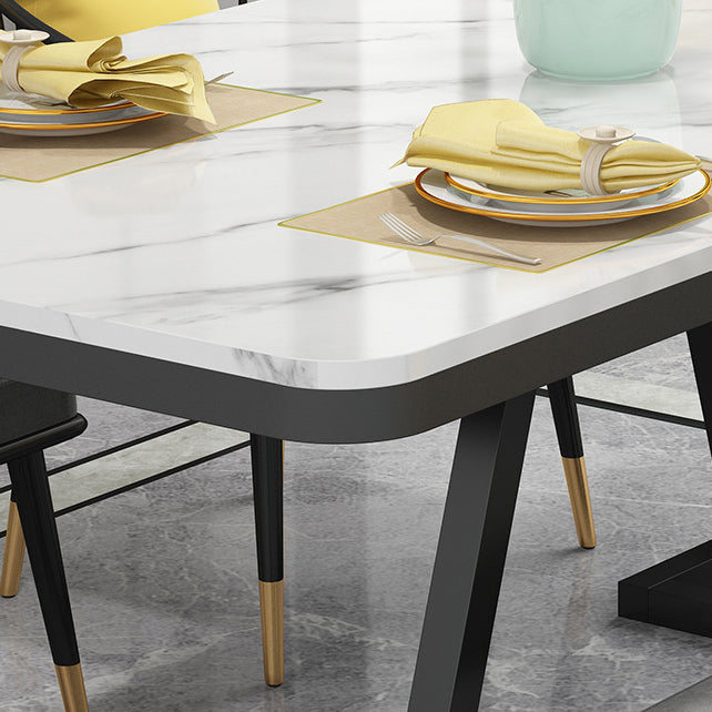 Glam Dinette Set with Black Metal Chairs 1/2/5/7 Pieces Polished Finish Dining Table Set