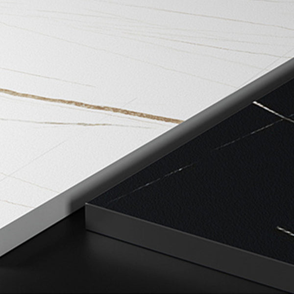 Nordic 1/5/7 Pieces Dining Set Rectangle Stone Dining Table for Cafe Dining Room