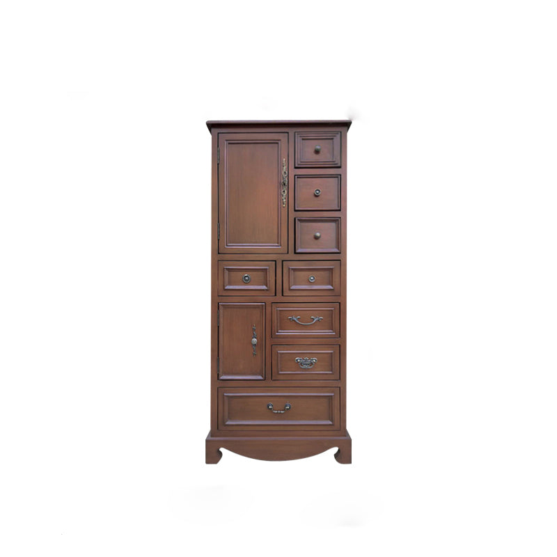 Nautical Solid Wood Chest Bedroom Storage Chest with Drawers