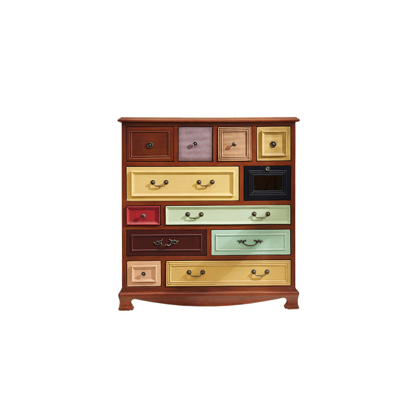 Solid Wood Nautical Storage Chest Bedroom Chest with Drawers