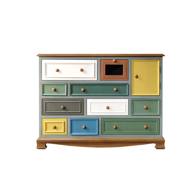 Solid Wood Nautical Storage Chest Bedroom Chest with Drawers