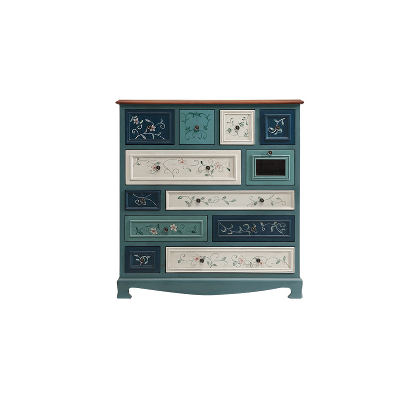 Solid Wood Nautical Storage Chest Bedroom Chest with Drawers