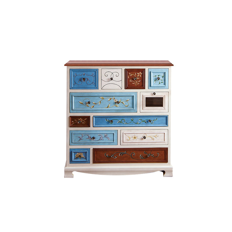 Solid Wood Nautical Storage Chest Bedroom Chest with Drawers