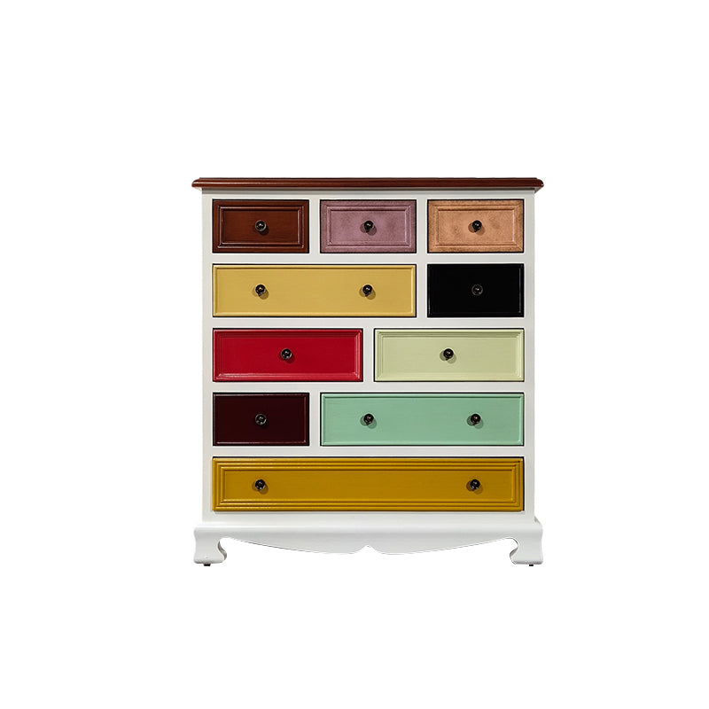 Solid Wood Nautical Storage Chest Bedroom Chest with Drawers