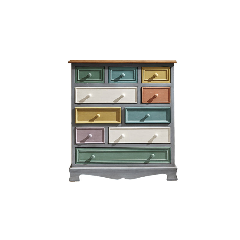 Solid Wood Nautical Storage Chest Bedroom Chest with Drawers