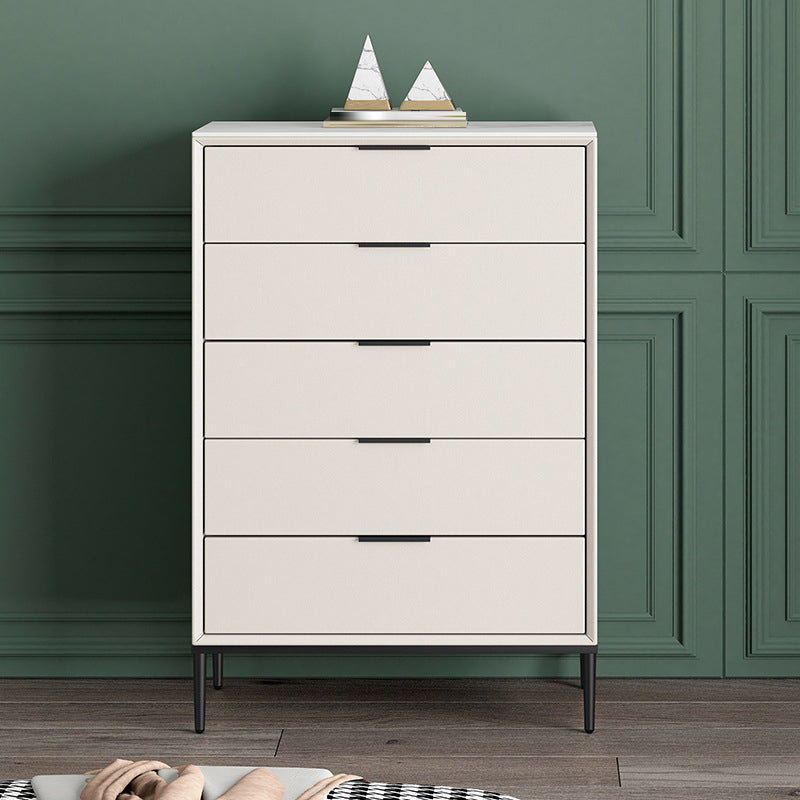 Contemporary Stone Storage Chest Bedroom 15.7" Wide Chest with Drawers