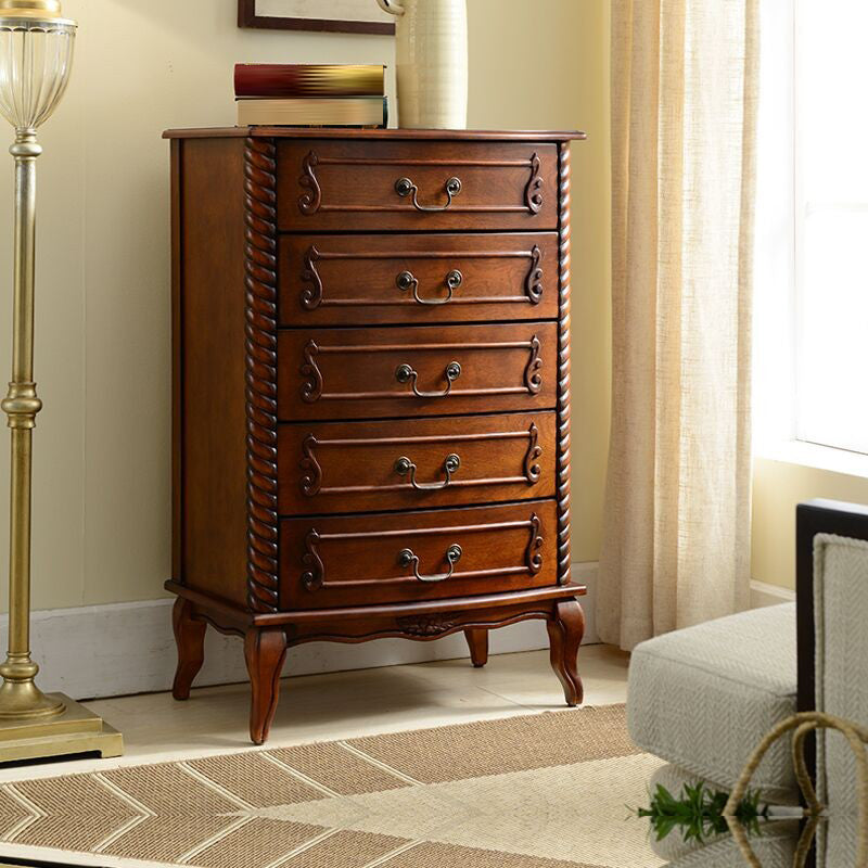 Traditional Storage Chest Solid Wood Dresser with 2/3/5 Drawers