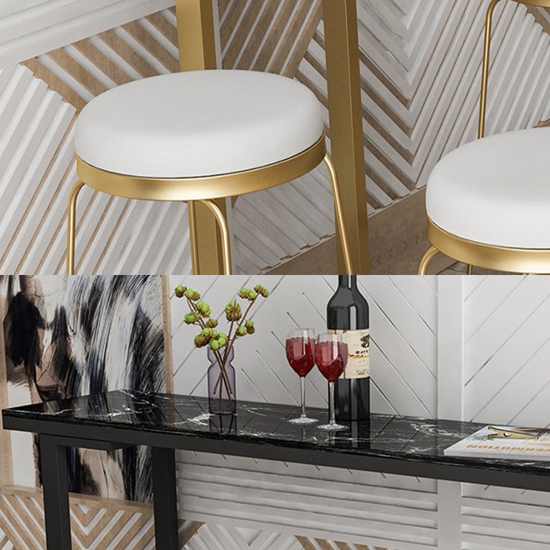 Industrial Bar-height Table Metal Base 41.3-inch Height Table for Dining Room