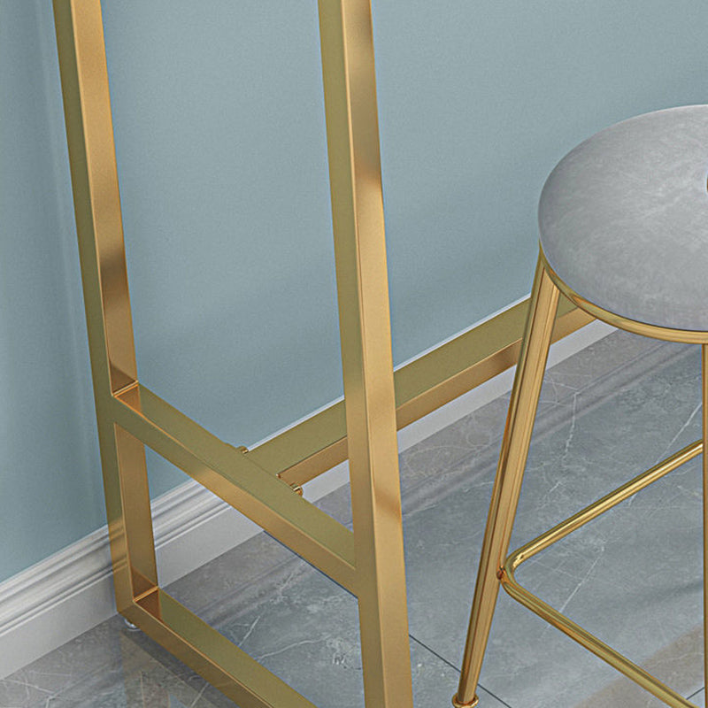 Rectangular Bar-height Table Stone Top Bistro Pub Table for Patio Use