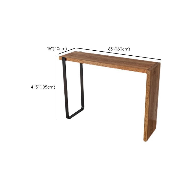 Modern Bar-height Table Solid Wood Top Bistro Pub Table for Dining Room