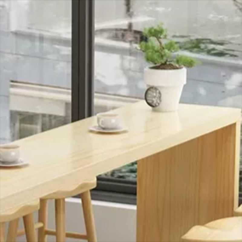 Glam Rectangle Bar Counter Table Wood Bar Counter Table for Home