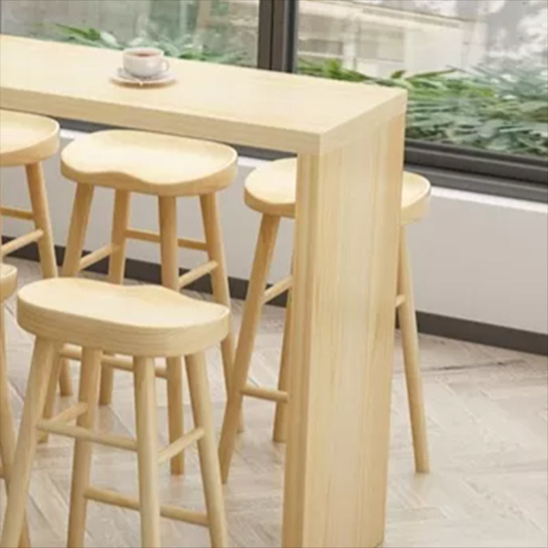 Glam Rectangle Bar Counter Table Wood Bar Counter Table for Home