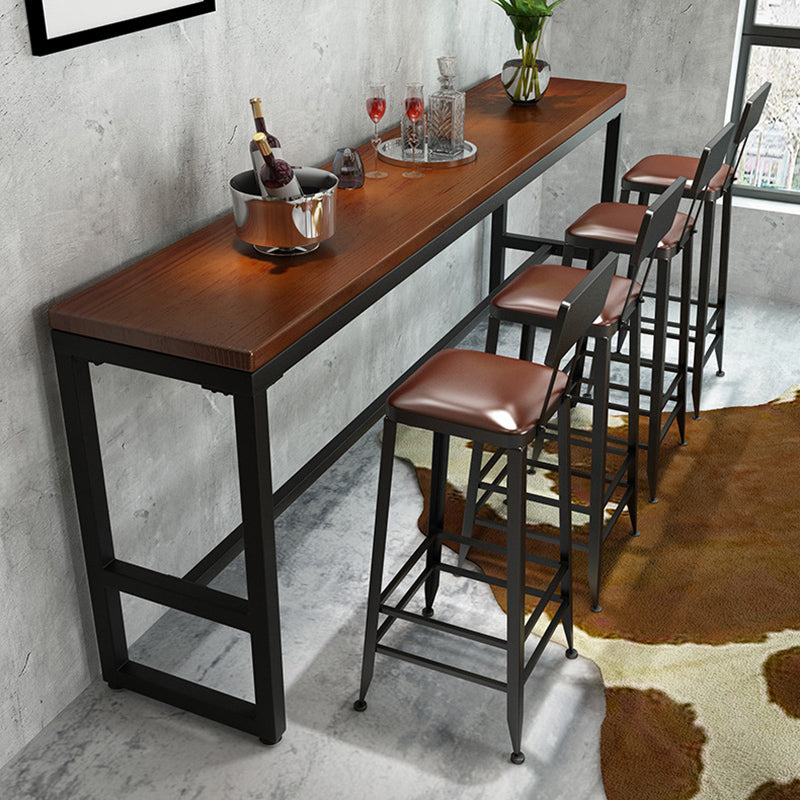 Industrial Style Rectangle Bar Counter Table Wooden Bar Counter Table