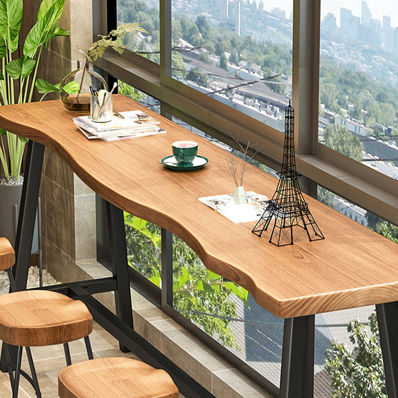 Industrial Rectangle Bar Counter Table Wooden Bar Counter Table