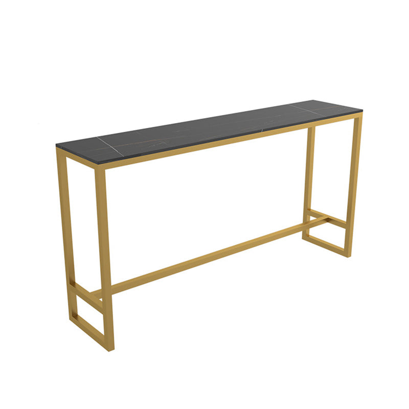 Rectangular Bar-height Table Metal Base Bistro Pub Table for Patio Use