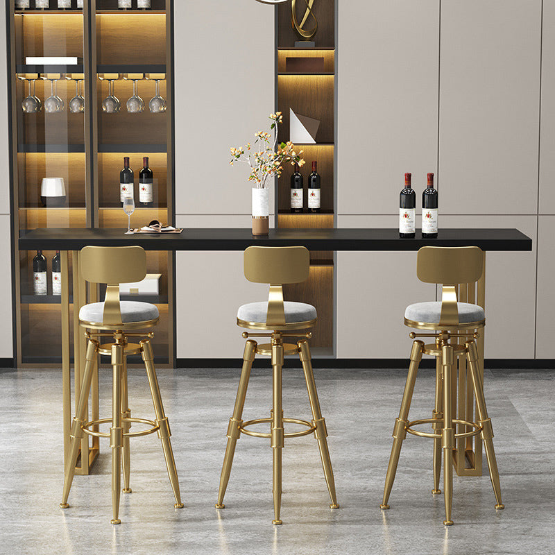 Glam Bar-height Table Solid Wood Top Pub Table for Living Room