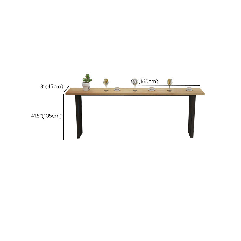 Modern Bar-height Table Solid Wood Top Bar Table for Patio Use
