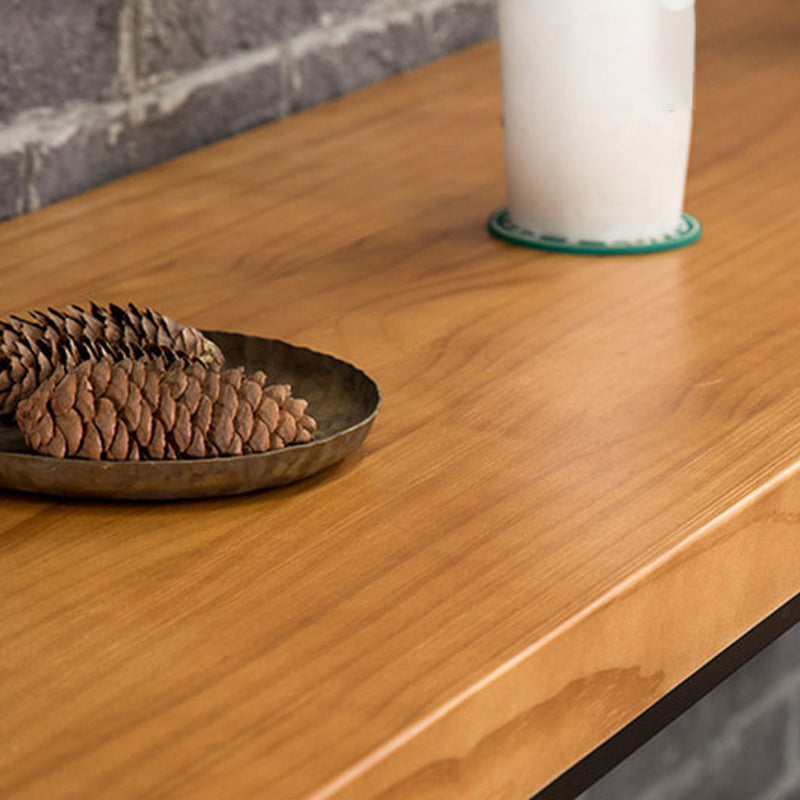 Rectangular Bar-height Table Wood Top Bistro Pub Table with Black Base