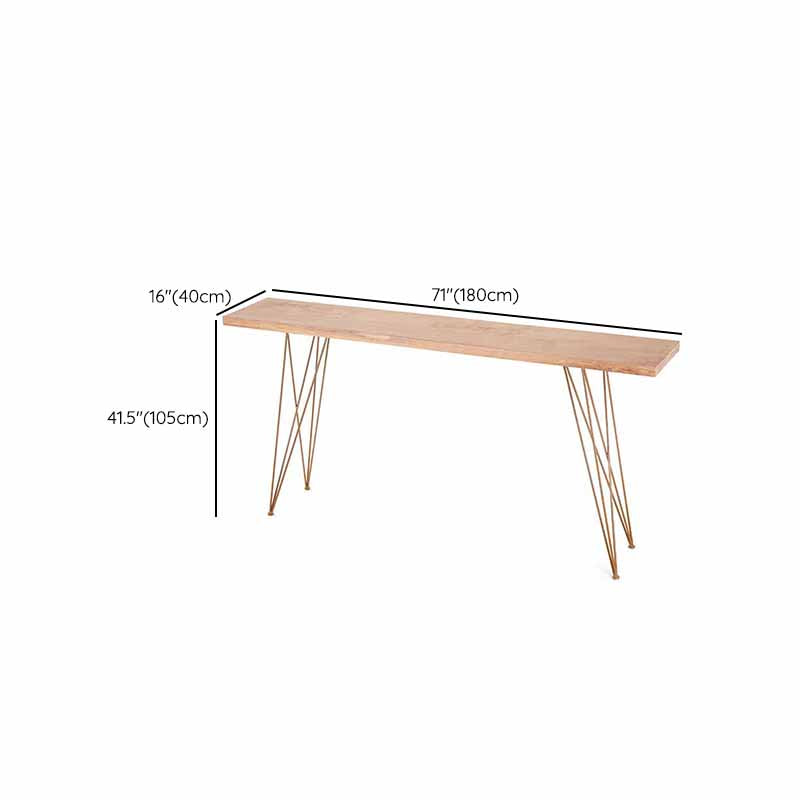 Modern Bar-height Table Solid Wood Top Bistro Pub Table with Four Legs