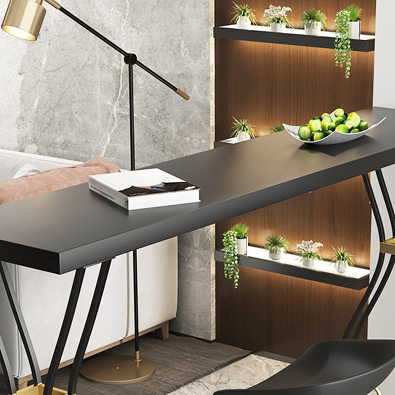 Rectangular Bar-height Table Solid Wood Top Bistro Pub Table