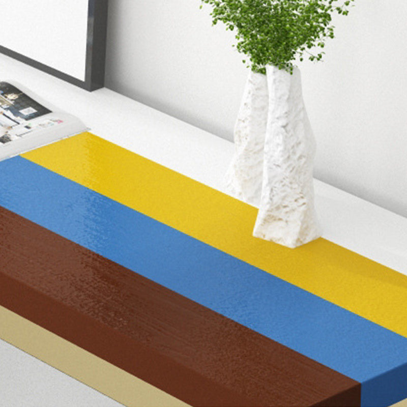 Glam Style Rectangle Bar Table Fixed Bar Dining Table with Footrest