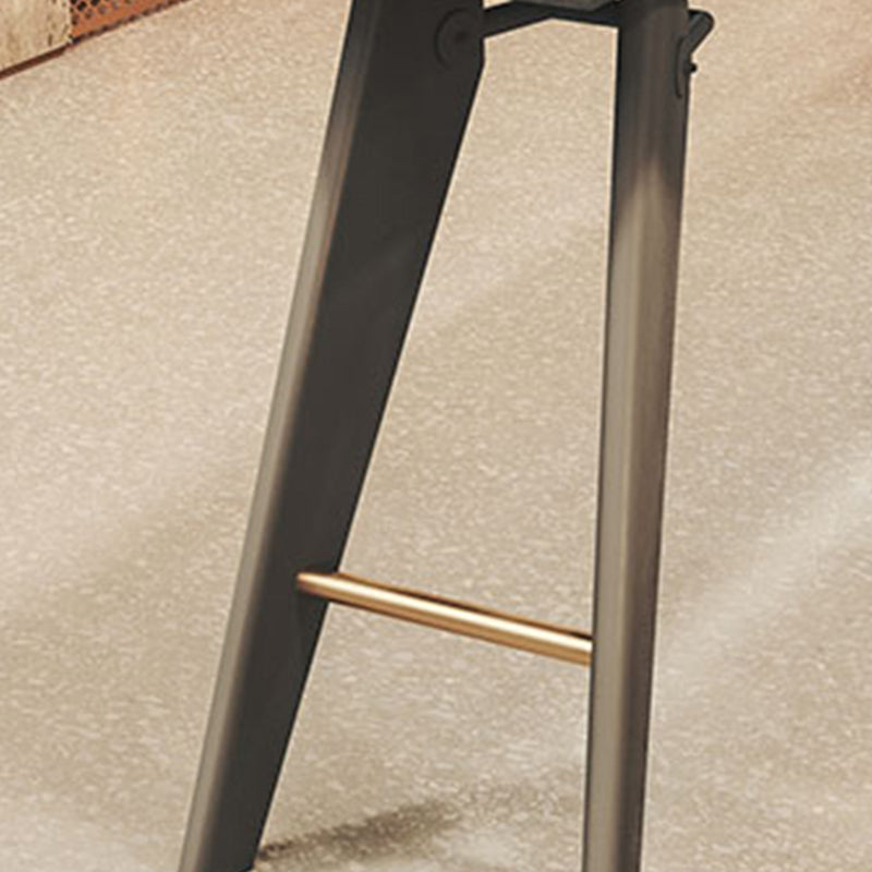 Glam Style Rectangle Bar Table Solid Wood Fixed Bar Dining Table with 4 Legs