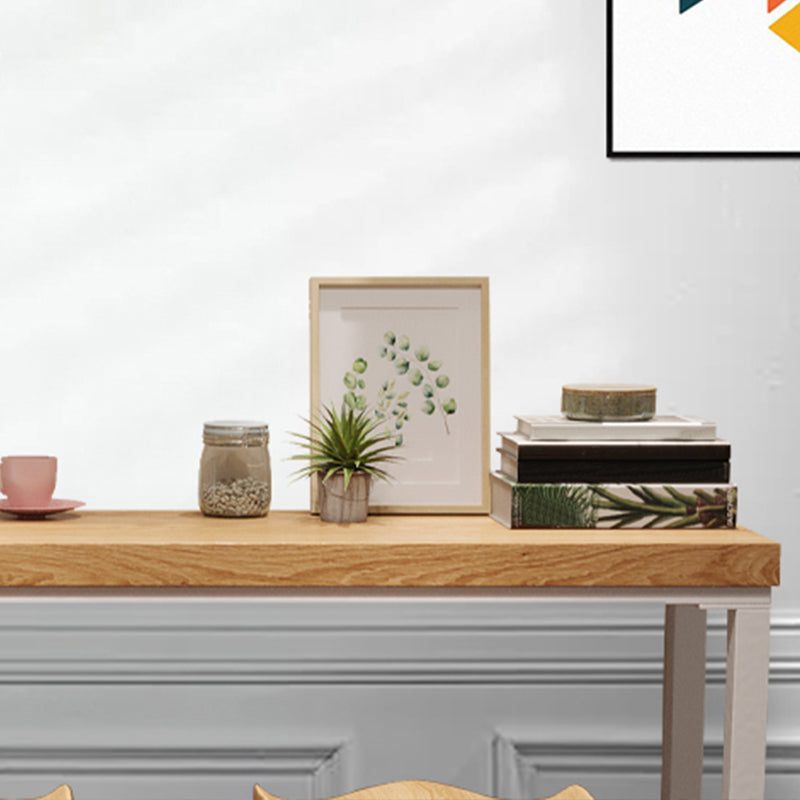 Industrial Style Bistro Bar Desk Pine Solid Wood Rectangle Bar Dining Table for Indoor