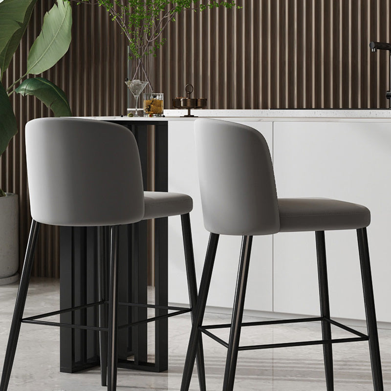 Industrial Bar Height Table Stone Top Bistro Bar Table with Black Base