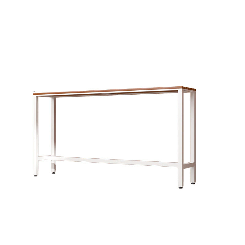 Industrial Bar Height Table Rectangular Bar Table with Metal Base