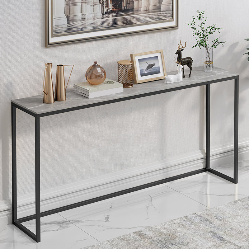 Modern Rectangle Console Sofa Table 33.46-inch Tall Accent Table with 1 Shelf