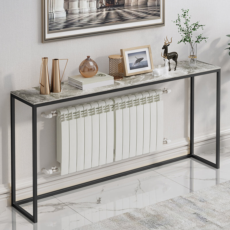 Modern Rectangle Console Sofa Table 33.46-inch Tall Accent Table with 1 Shelf