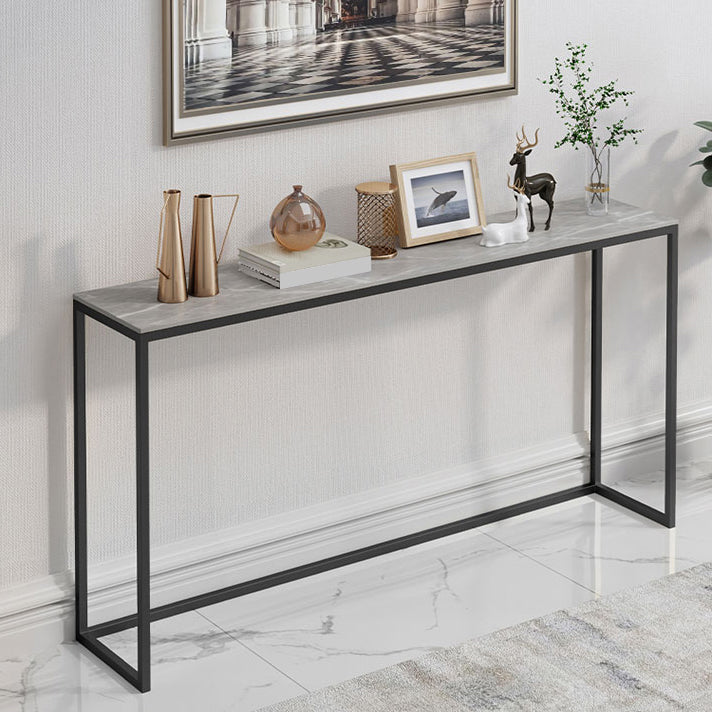Modern Rectangle Console Sofa Table 33.46-inch Tall Accent Table with 1 Shelf