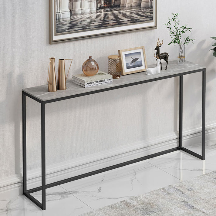 Modern Rectangle Console Sofa Table 33.46-inch Tall Accent Table with 1 Shelf