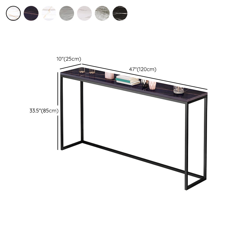 Modern Rectangle Console Sofa Table 33.46-inch Tall Accent Table with 1 Shelf