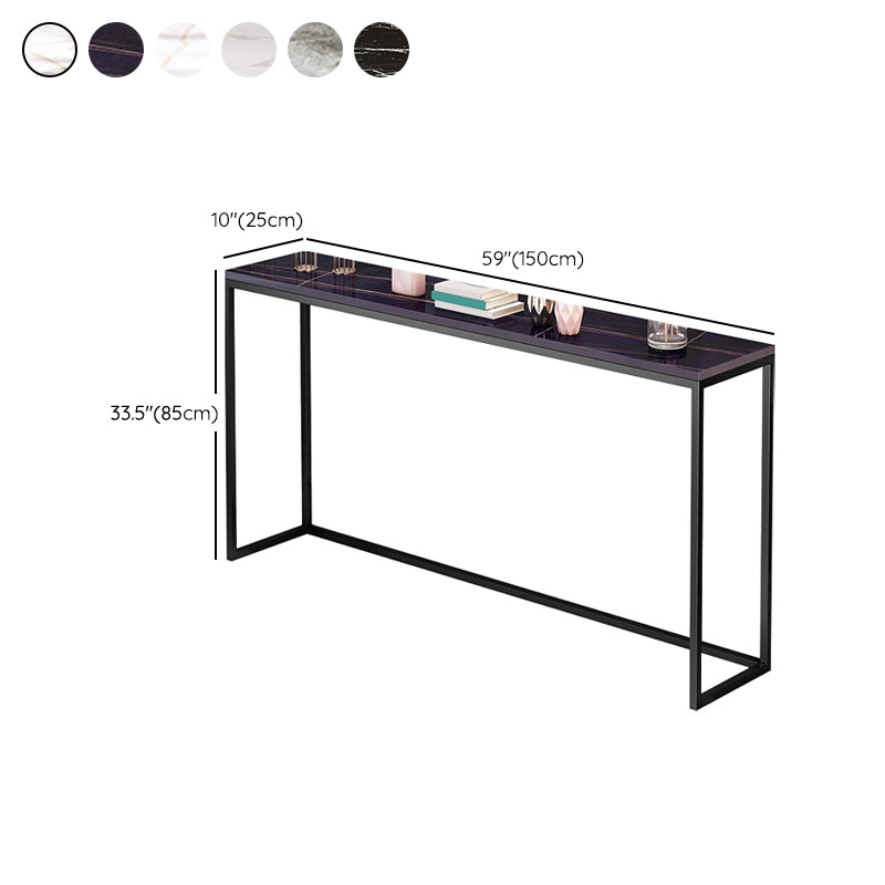 Modern Rectangle Console Sofa Table 33.46-inch Tall Accent Table with 1 Shelf