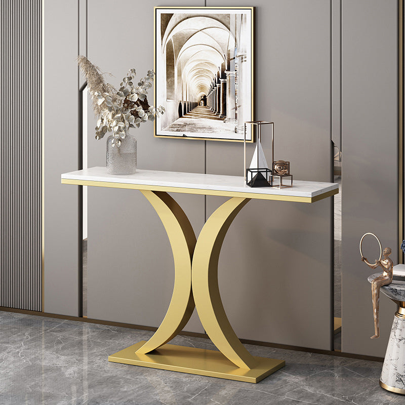 31.5" Tall Console Table 1-shelf Stain Resistant Accent Table for Hall