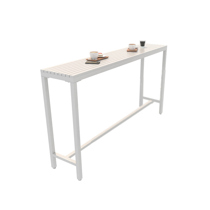 Modern Bar Height Table Rectangular Bar Table with Metal Base