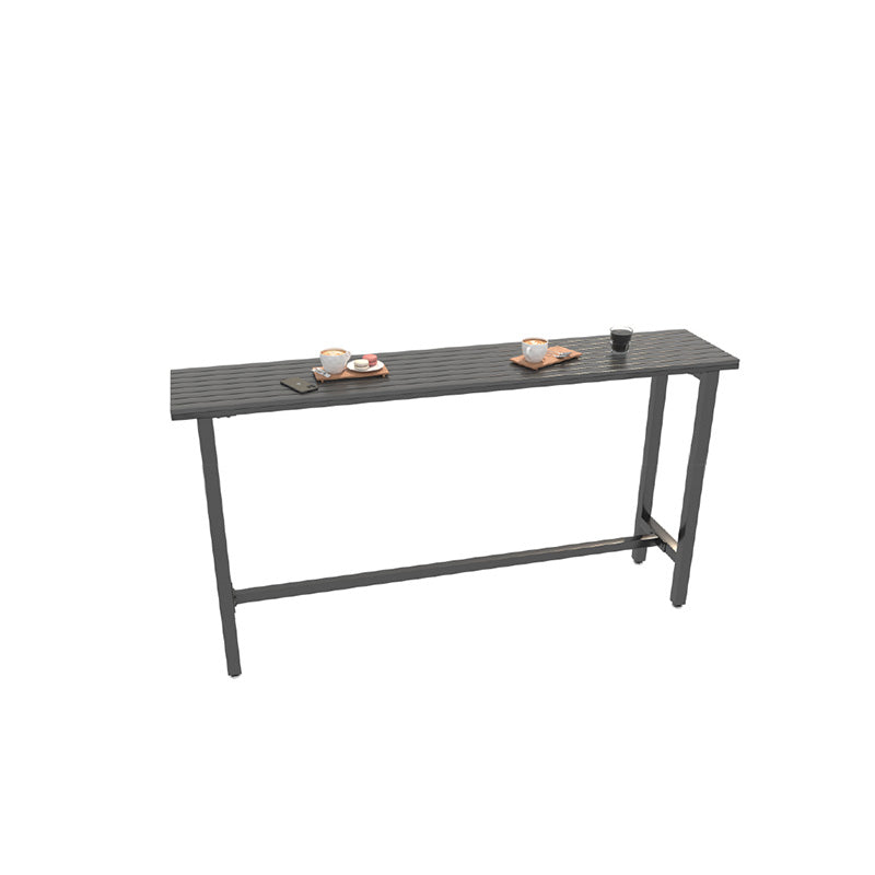 Modern Bar Height Table Rectangular Bar Table with Metal Base