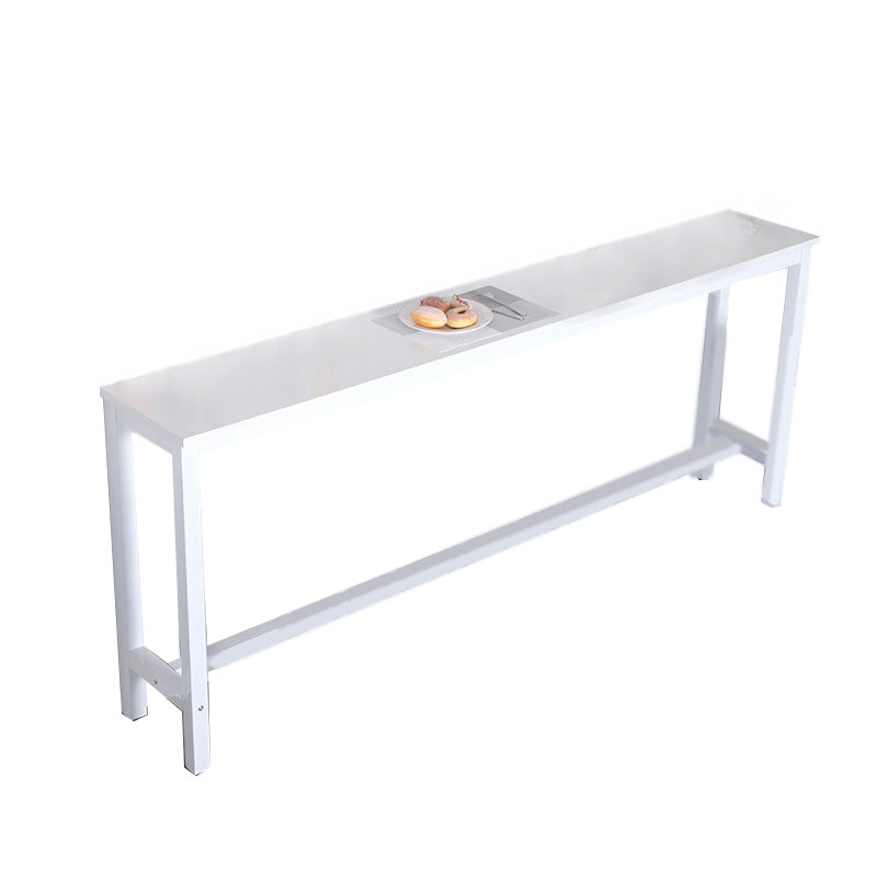 Modern Bar Height Table Metal and Wood Bistro Bar Table for Patio Use