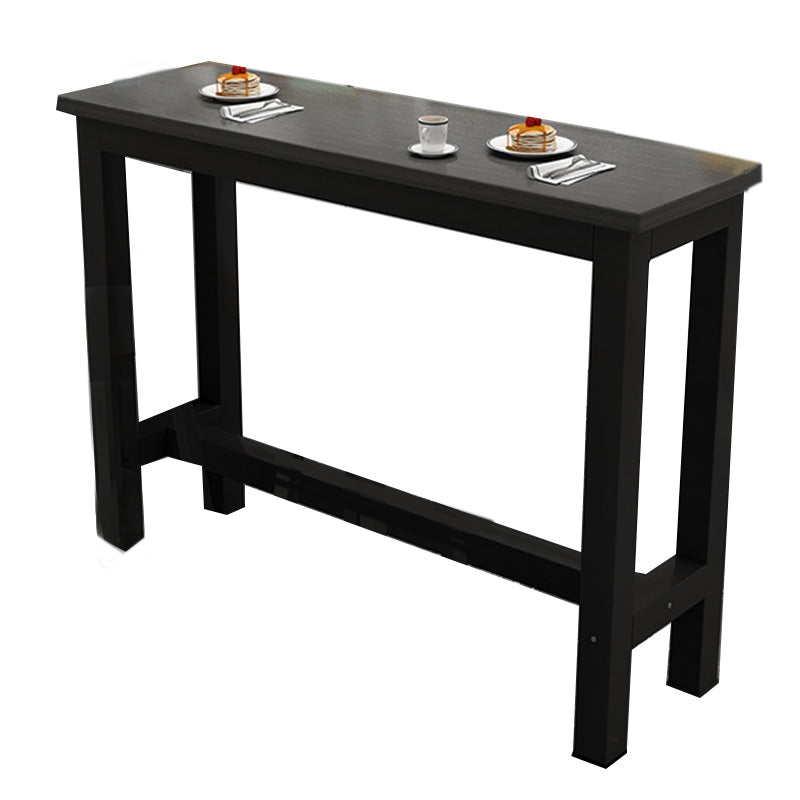 Modern Bar Height Table Metal and Wood Bistro Bar Table for Patio Use