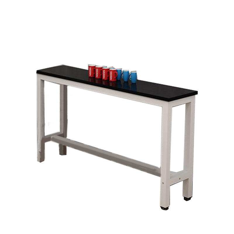 Modern Bar Height Table Metal and Wood Bistro Bar Table for Patio Use