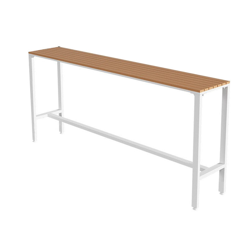 Industrial Metal Base Bar Table Pub Height Dining Table for Patio Use