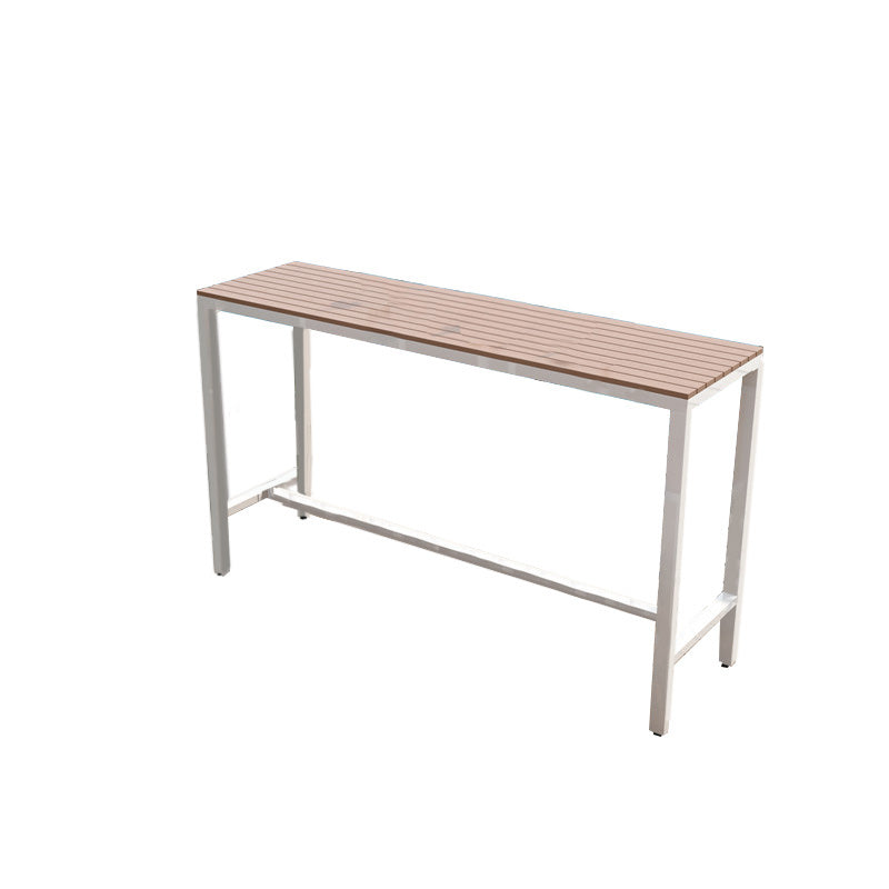 Industrial Metal Base Bar Table Pub Height Dining Table for Patio Use