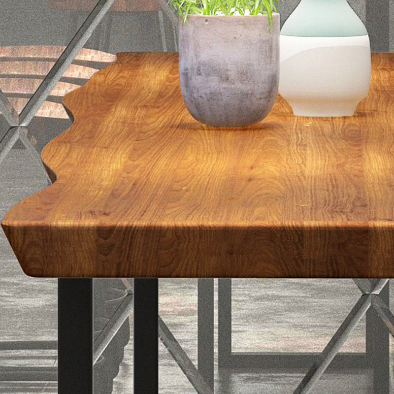 Rectangular Bar Height Table Black Legs and Metal Base Patio Bar Table