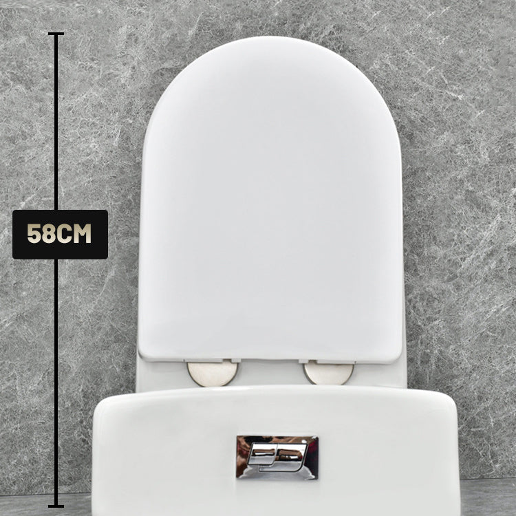 Modern White Flush Toilet Ceramic Elong One-Piece Toilet with Slow Close Seat