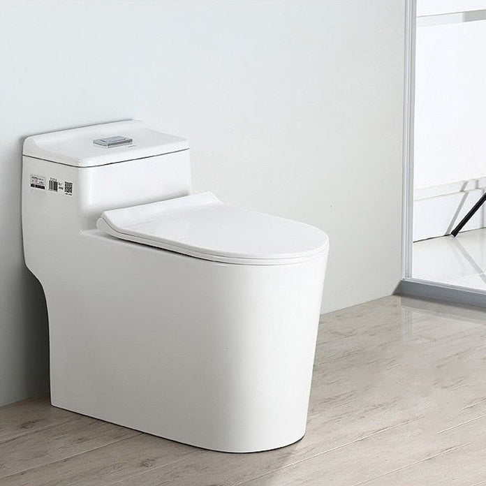 Siphon Jet Porcelain Toilet Bowl One-Piece Toilet Floor Mounted Urine Toilet