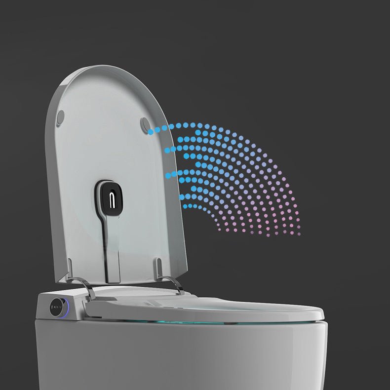 Modern 1-Piece Flush Toilet Floor Mounted Toilet Bowl for Washroom