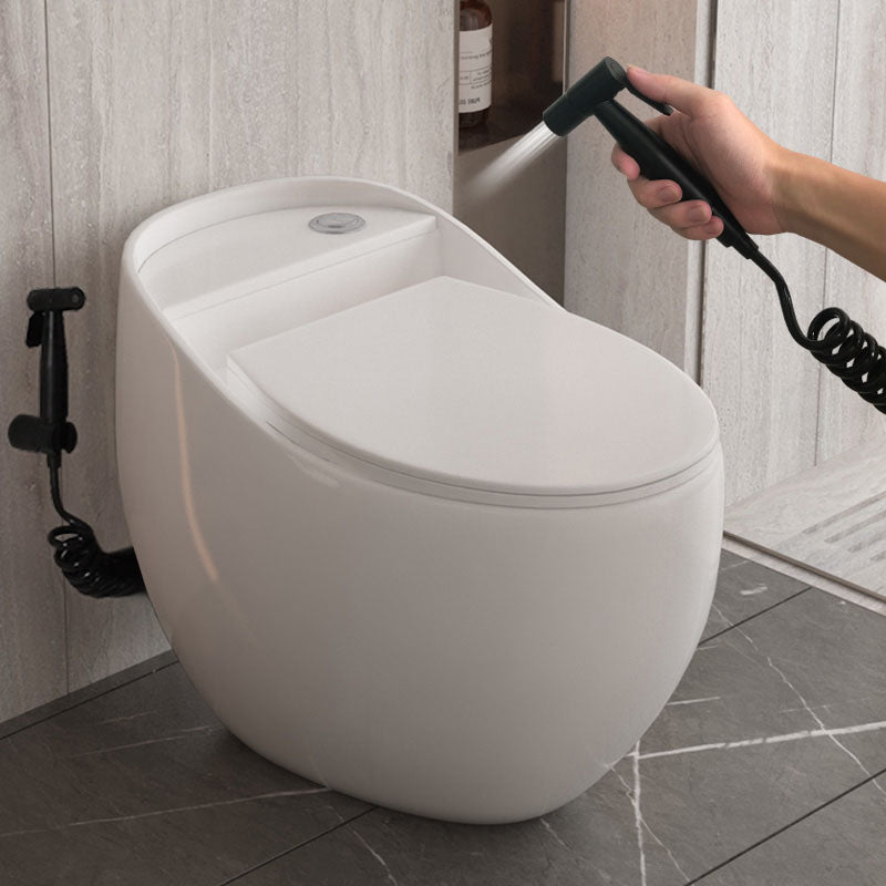Concealed Tank Toilet Modern Siphon Jet One-Piece Toilet with Slow Close Seat