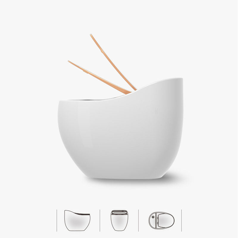 Concealed Tank Toilet Modern Siphon Jet One-Piece Toilet with Slow Close Seat