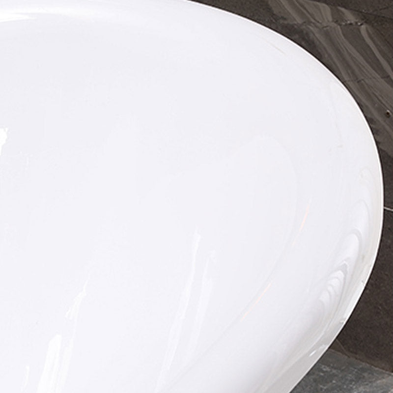 Modern Acrylic Bathtub Back to Wall with Golden Feet and Drain Bath Tub for Bathroom